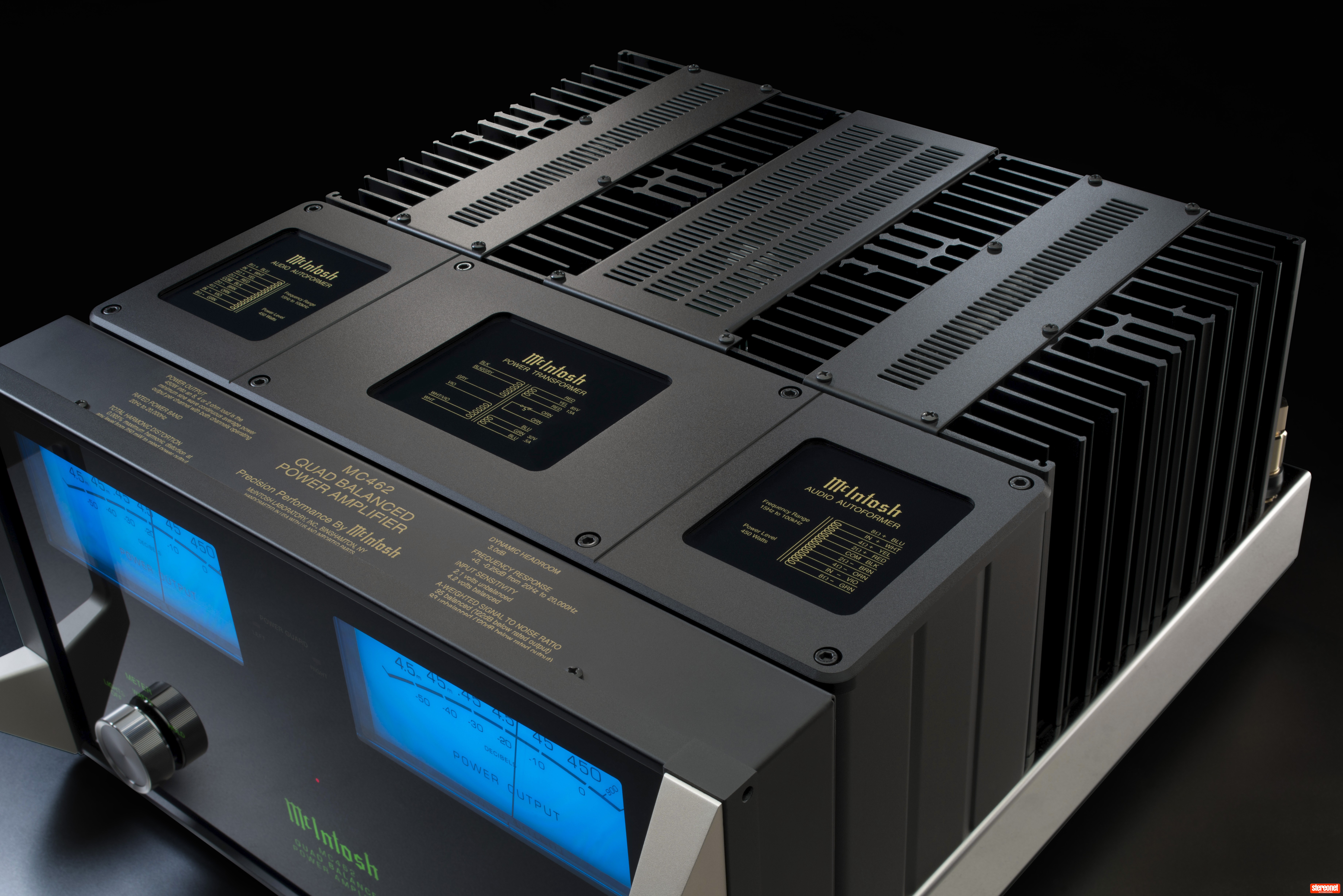 MCINTOSH ANNOUNCES 450-WATT MC462 QUAD BALANCED POWER AMP