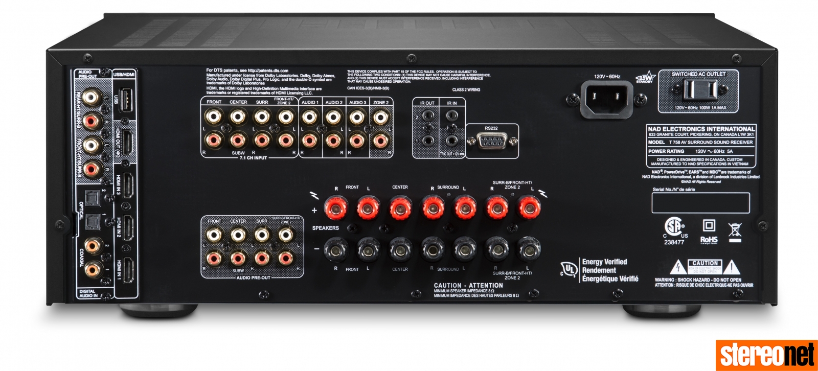 NAD T 758 V3i surround sound receiver